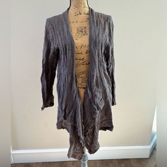 Grey linen cardigan - Picture 1 of 5